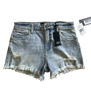 KUT denim distressed shorts